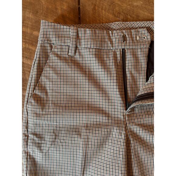 GAP Women’s Plaid Dress Pants Size 2 | Flared Chic Checked Trousers Brown Taupe - Picture 5 of 11